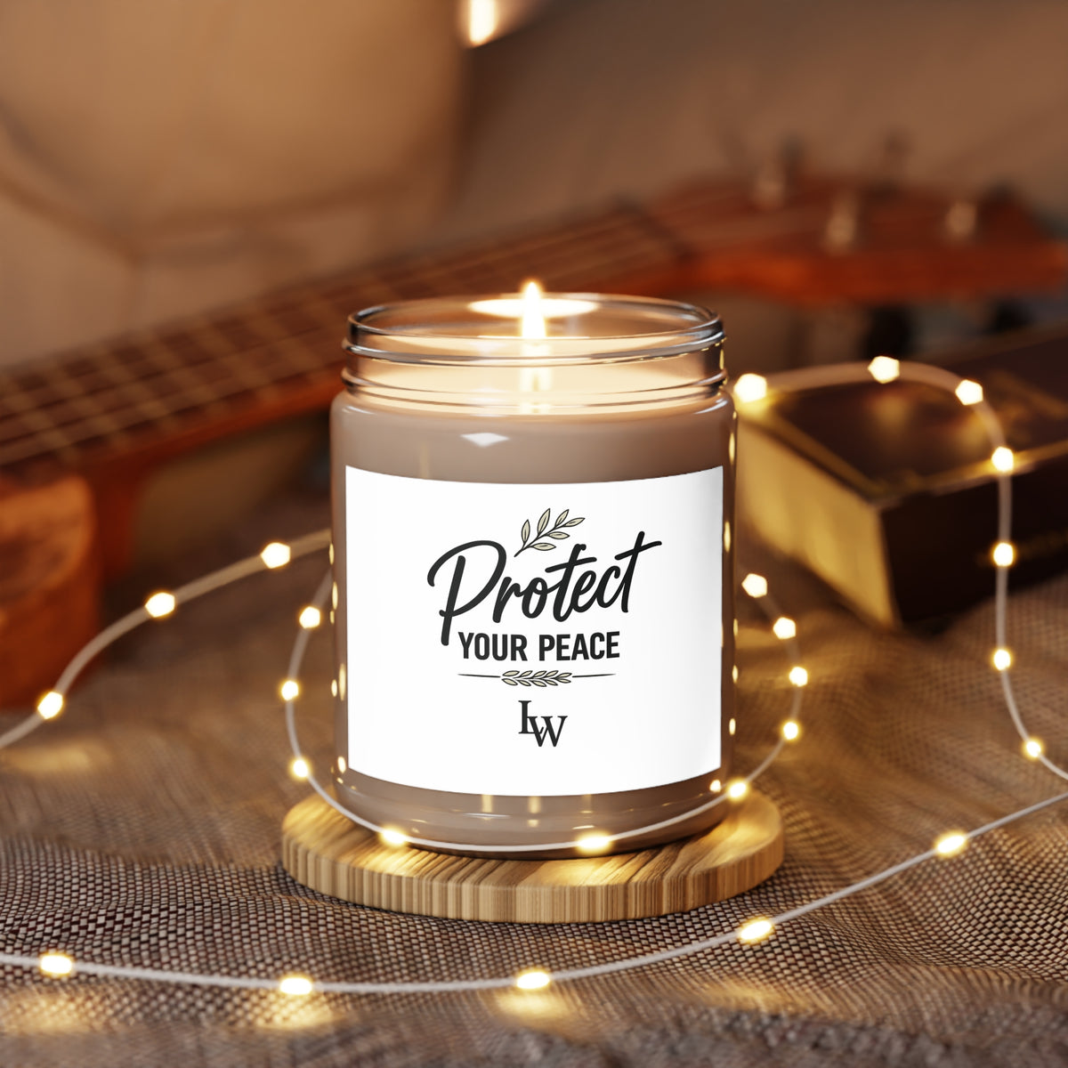 Protect Your Peace Soy Candle — 9oz Scented Jar with White Lid