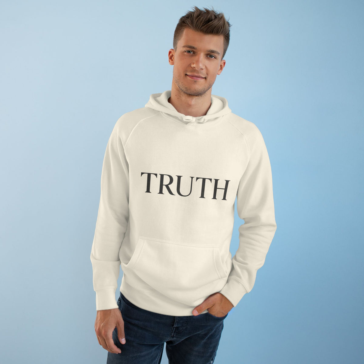 Truth Hoodie — Minimal Front Logo & Back Quote ‘I'd Rather Be Alone in Truth Than Surrounded by Lies’