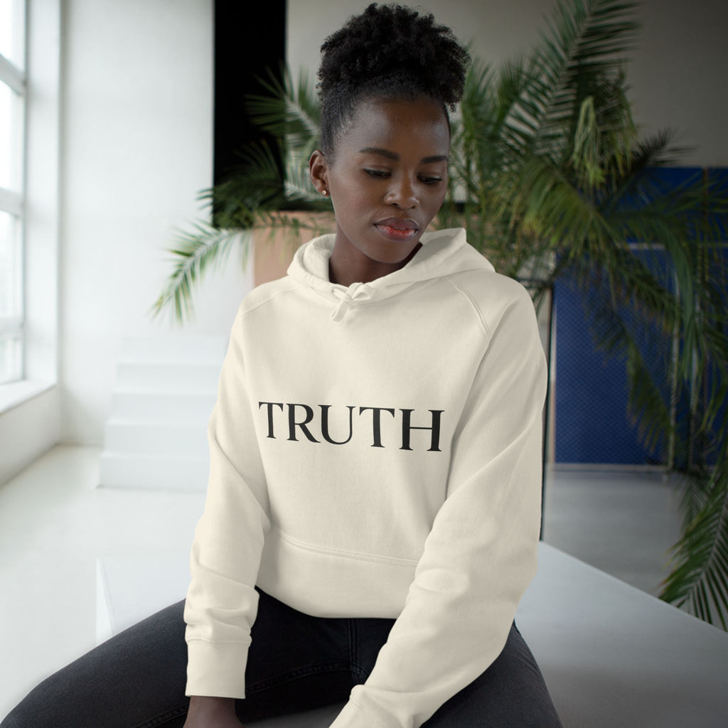 Truth Hoodie — Minimal Front Logo & Back Quote ‘I'd Rather Be Alone in Truth Than Surrounded by Lies’