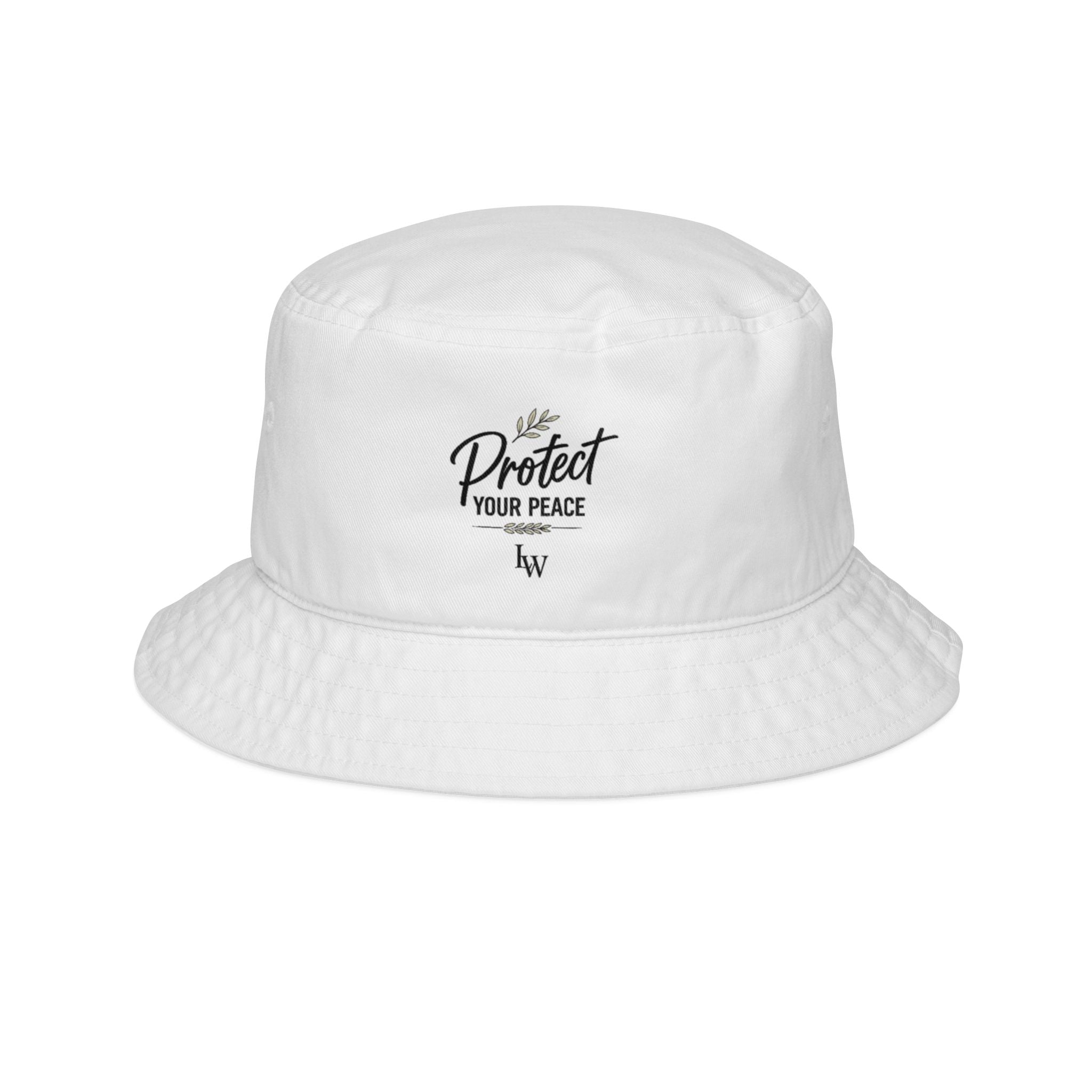 Protect Your Peace Bucket Hat — Embroidered Casual Sun Hat