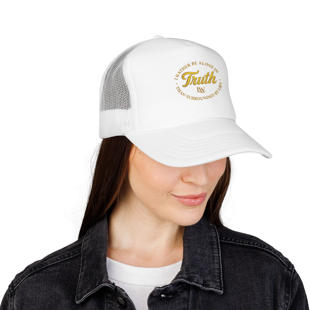 Truth Trucker Hat — "I’d Rather Be Alive In Truth Than Surrounded By Lies" Embroidered Mesh Cap