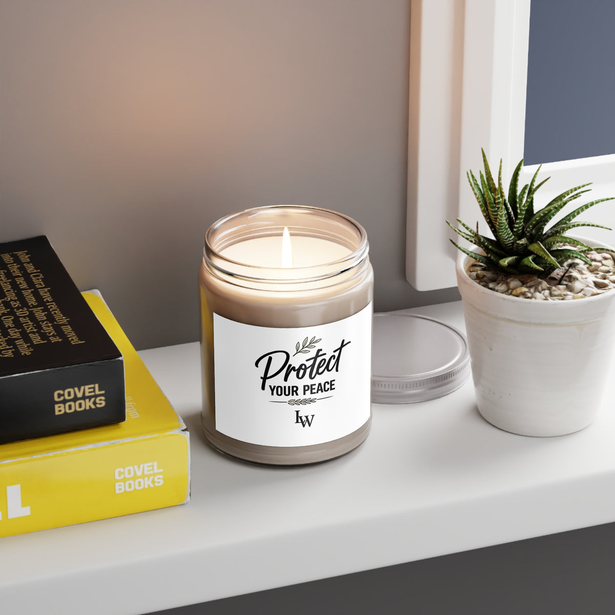 Protect Your Peace Soy Candle — 9oz Scented Jar with White Lid