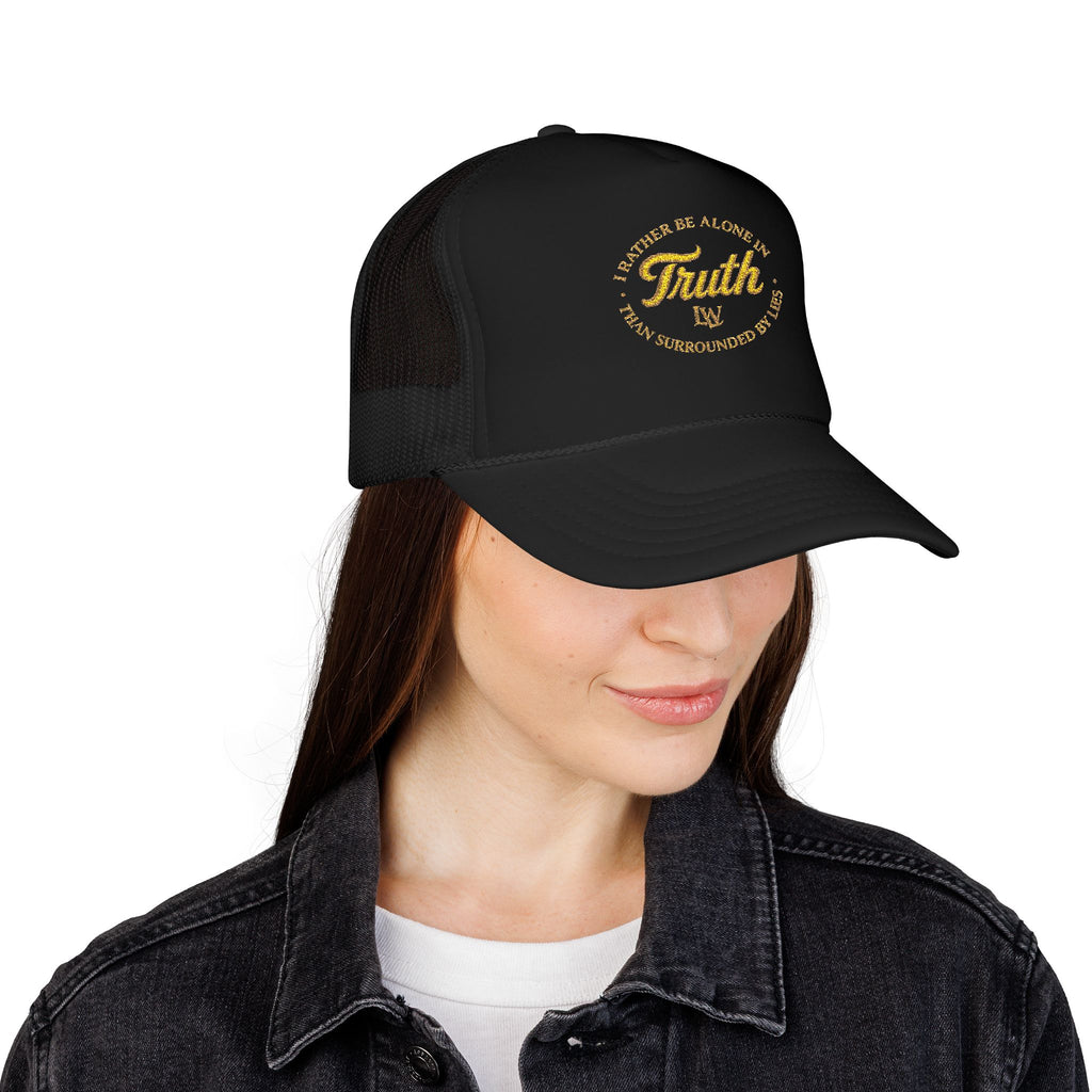 Truth Trucker Hat — "I’d Rather Be Alive In Truth Than Surrounded By Lies" Embroidered Mesh Cap