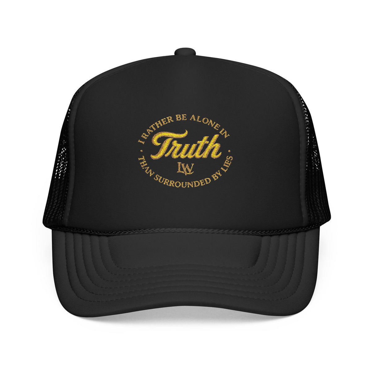 Truth Trucker Hat — "I’d Rather Be Alive In Truth Than Surrounded By Lies" Embroidered Mesh Cap