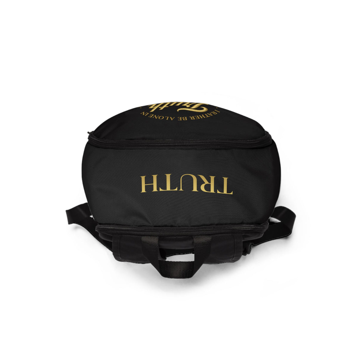 Truth Gold Crest Backpack — Inspirational Quote Daypack