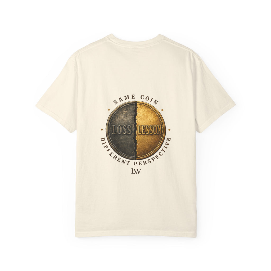 POV Life: Perception Graphic T-Shirt — Retro Coin Loss & Lesson Design