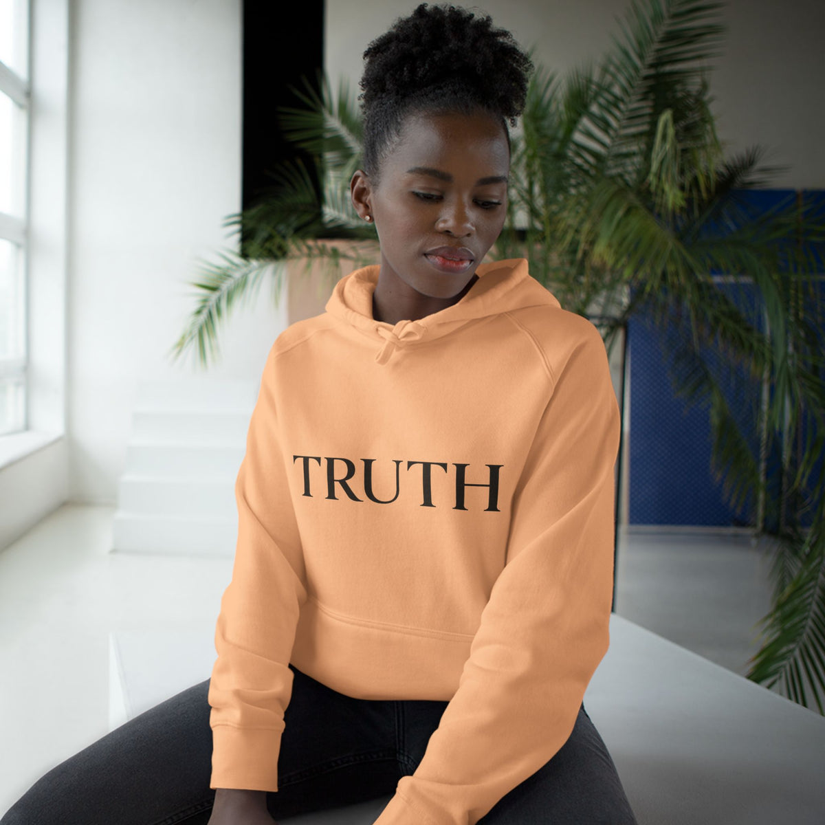 Truth Hoodie — Minimal Front Logo & Back Quote ‘I'd Rather Be Alone in Truth Than Surrounded by Lies’