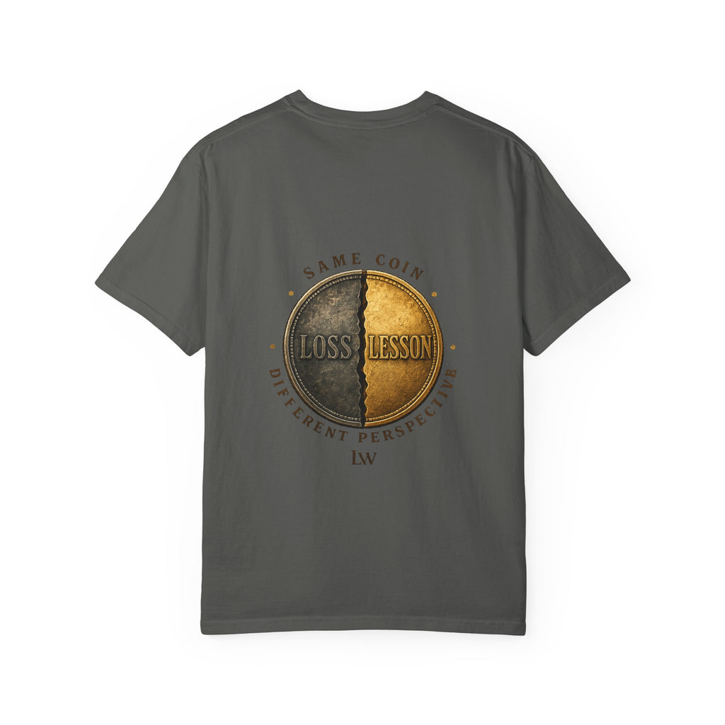 POV Life: Perception Graphic T-Shirt — Retro Coin Loss & Lesson Design