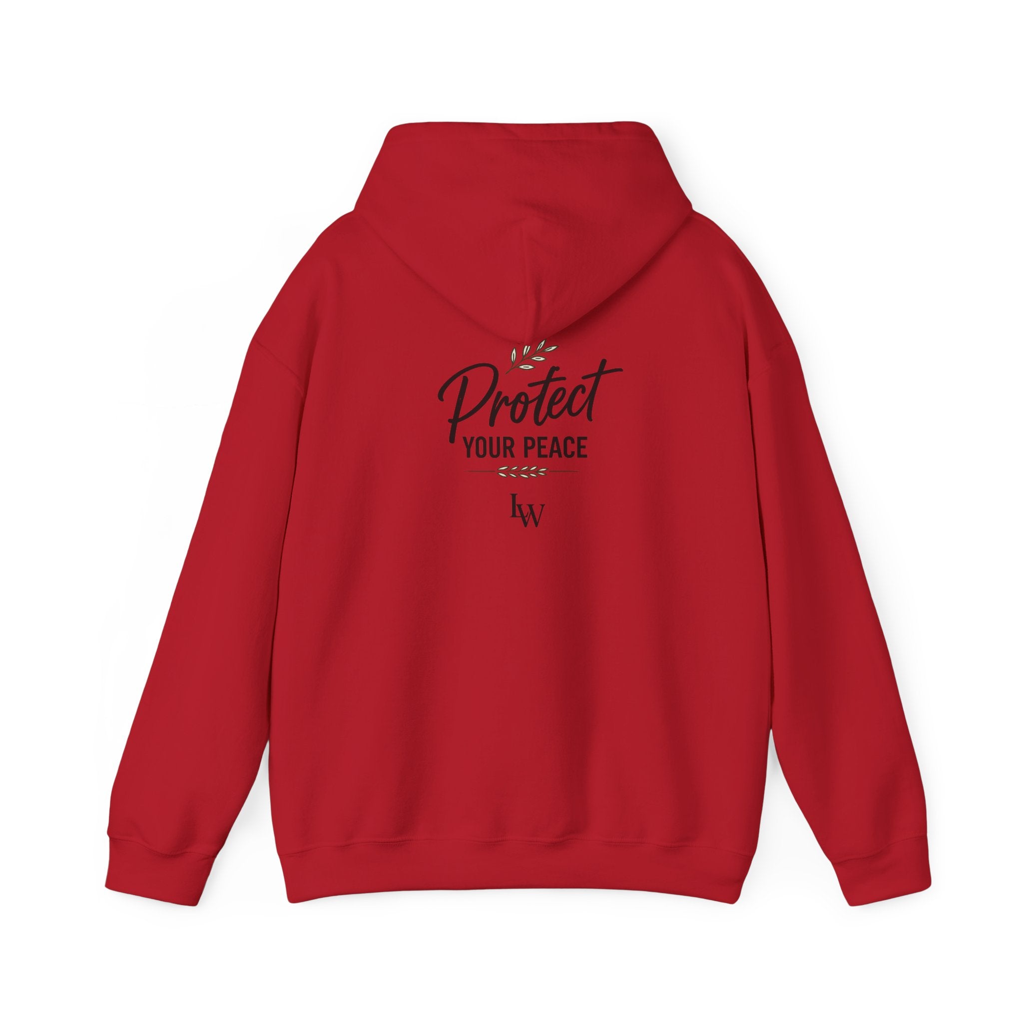 Protect Your Peace Hoodie | Minimal Script Text, White Pullover