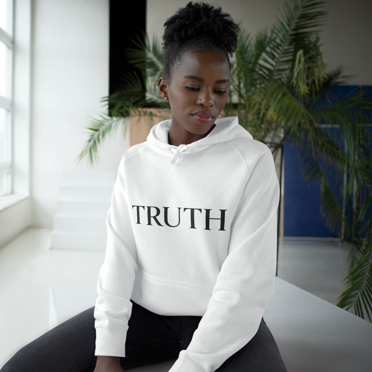 Truth Hoodie — Minimal Front Logo & Back Quote ‘I'd Rather Be Alone in Truth Than Surrounded by Lies’