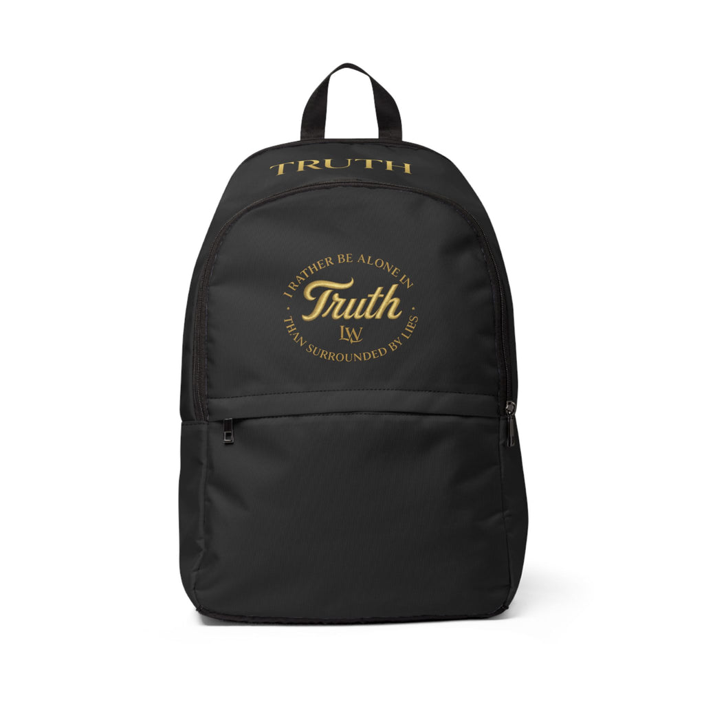 Truth Gold Crest Backpack — Inspirational Quote Daypack