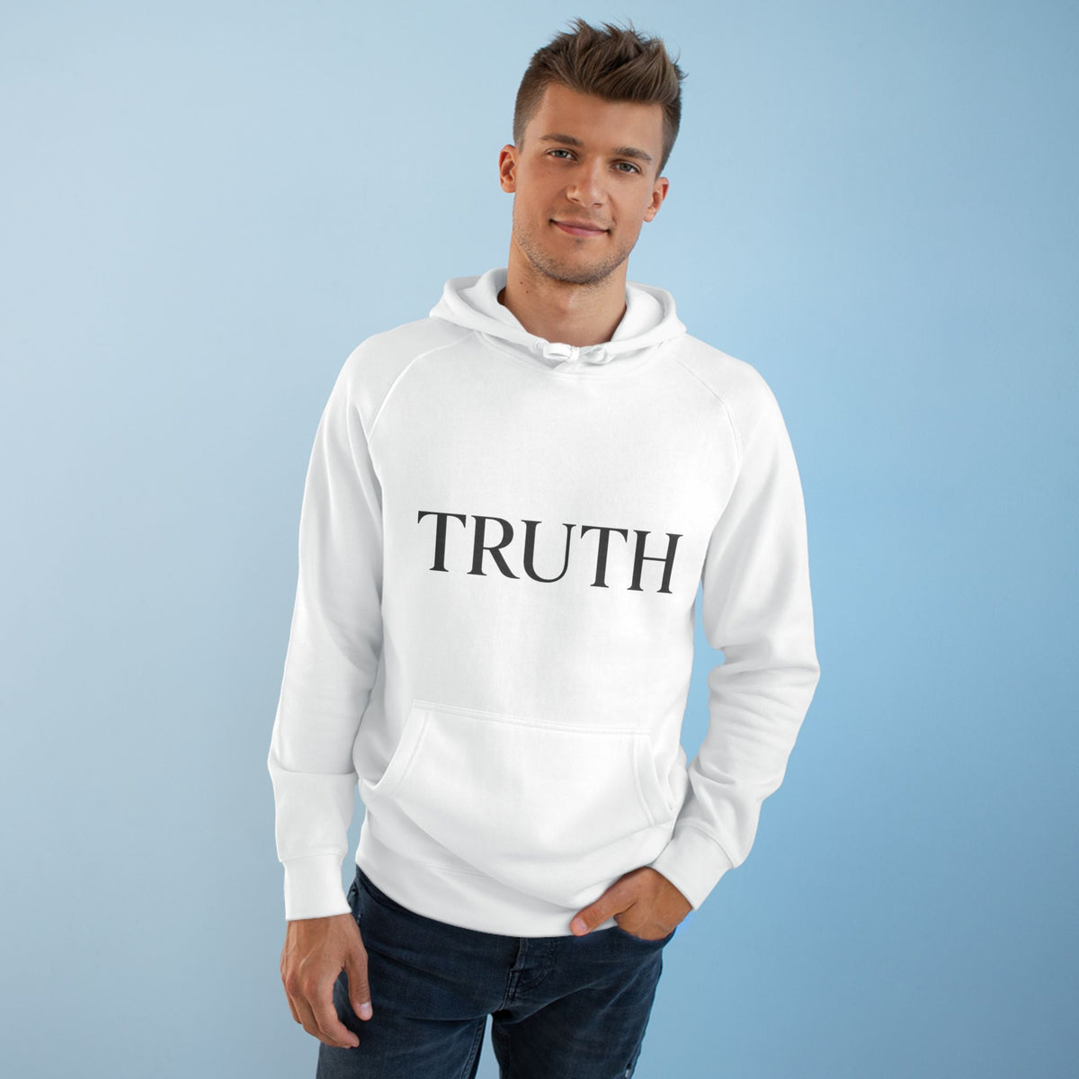 Truth Hoodie — Minimal Front Logo & Back Quote ‘I'd Rather Be Alone in Truth Than Surrounded by Lies’