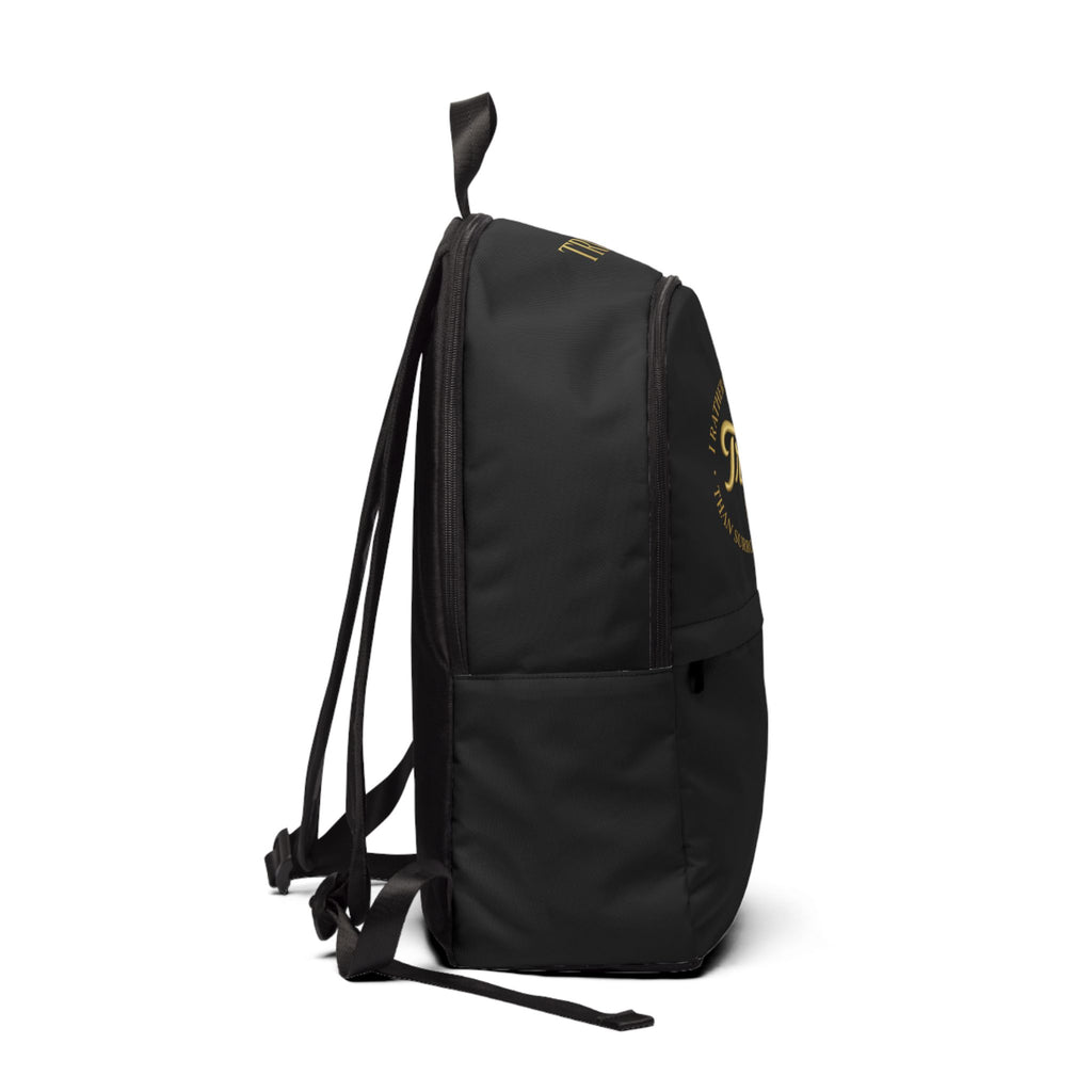 Truth Gold Crest Backpack — Inspirational Quote Daypack