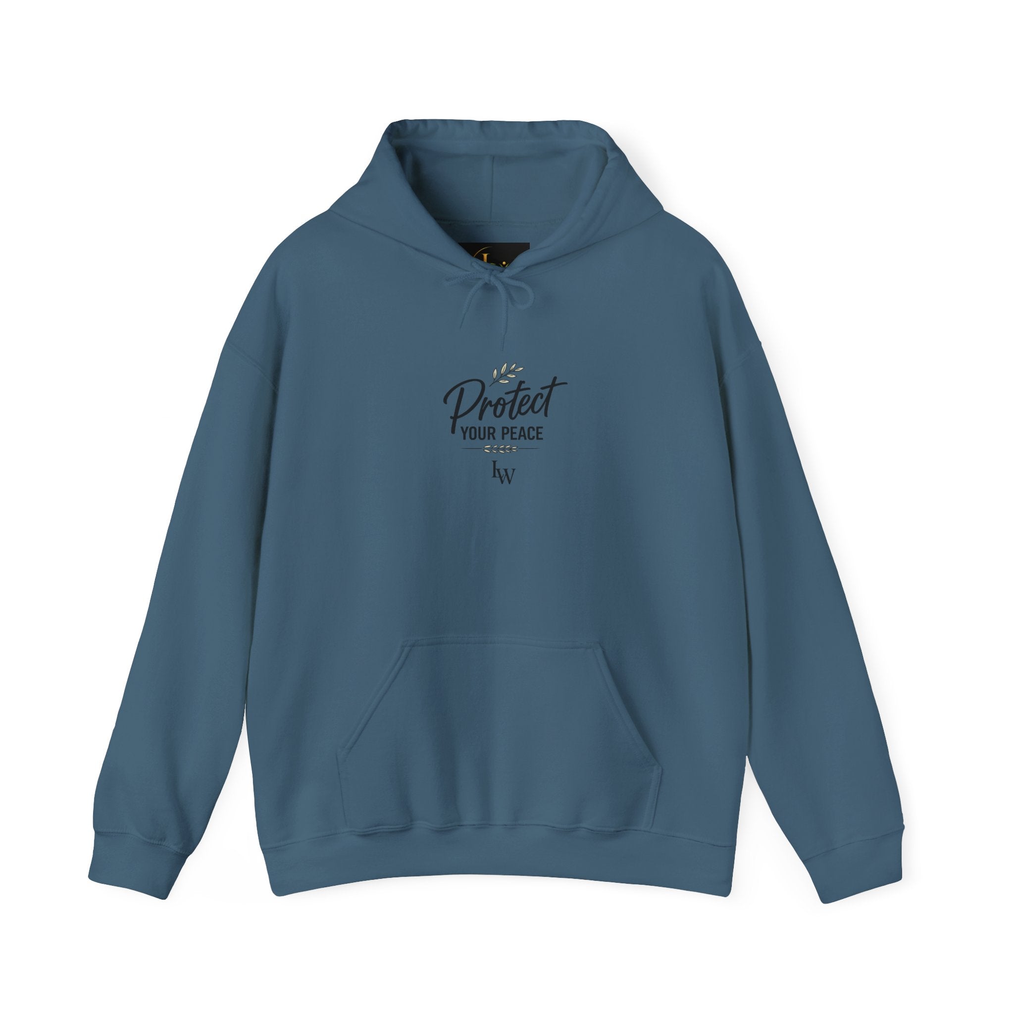 Protect Your Peace Hoodie | Minimal Script Text, White Pullover